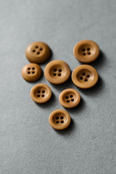 Corozo Buttons 14, 18 or 22mm / Set of 6 / 4 Colors Available