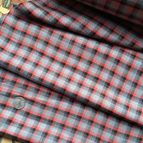 Fine Twill Plaid / Red Black