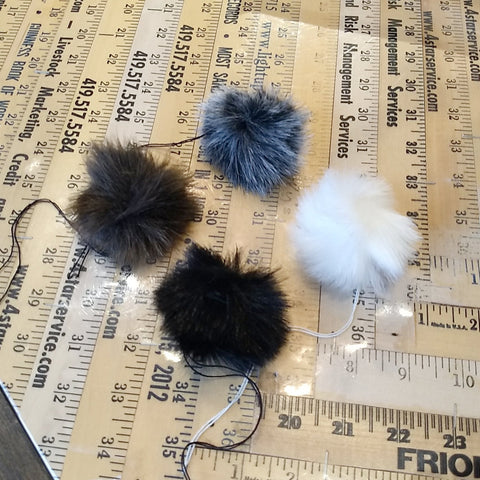 Faux Fur Puffs / 4 Color Options