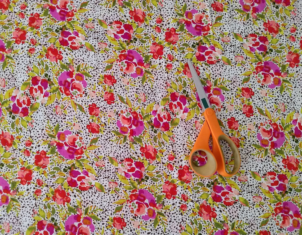 Tessuto In Rayon 24/ESTATE - Serie Pretty Heart - Stampa Fatta A Mano In HI - Italia - Foto 5