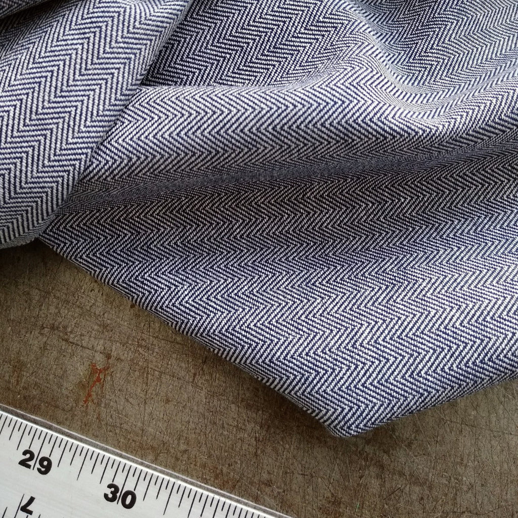 Chambray Herringbone / Indigo / Garment Fabric