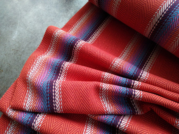 Yarn Dyed Twill Weave / Persimmon Stripe