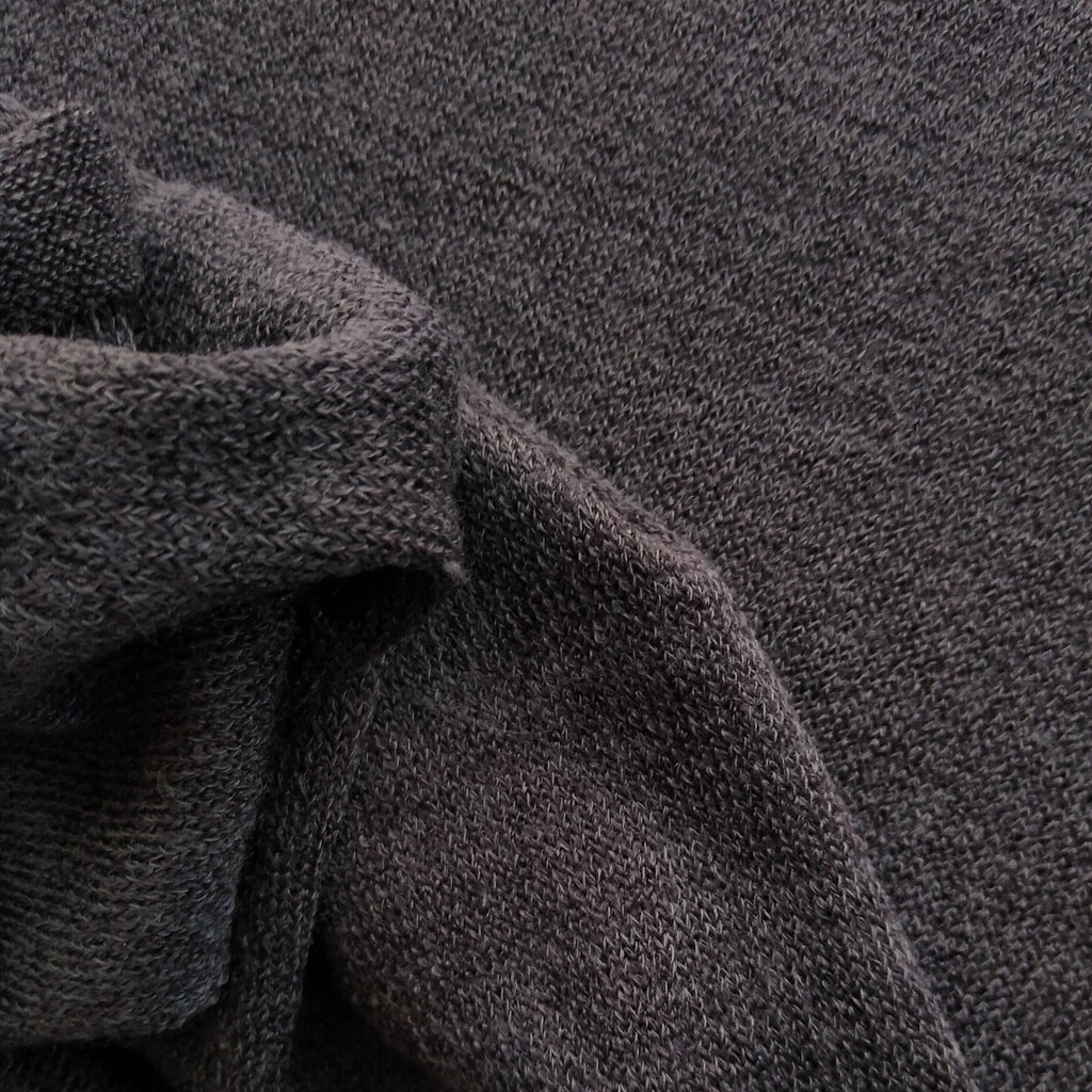 Fuzzy Sweater Knit / Charcoal / Garment Fabric