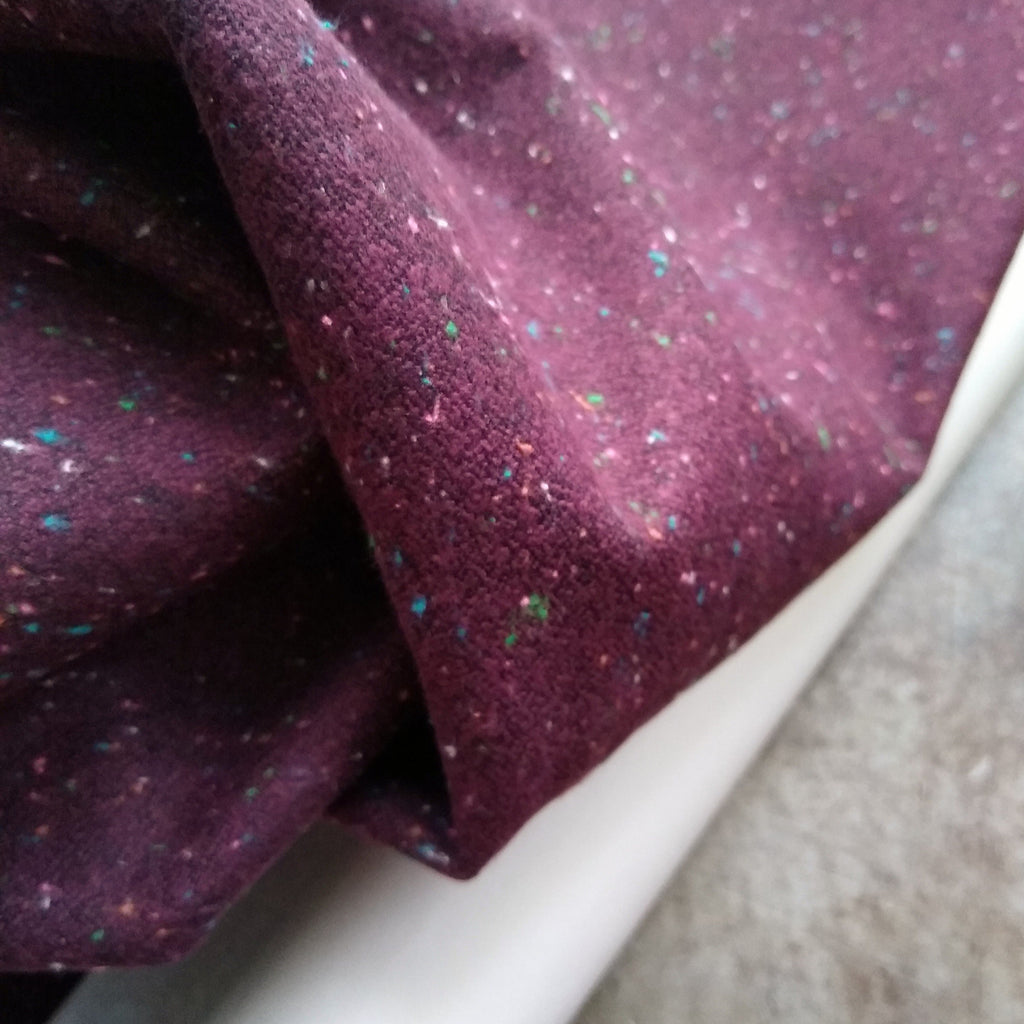 Speckled Flannel / Plum / Garment Fabric