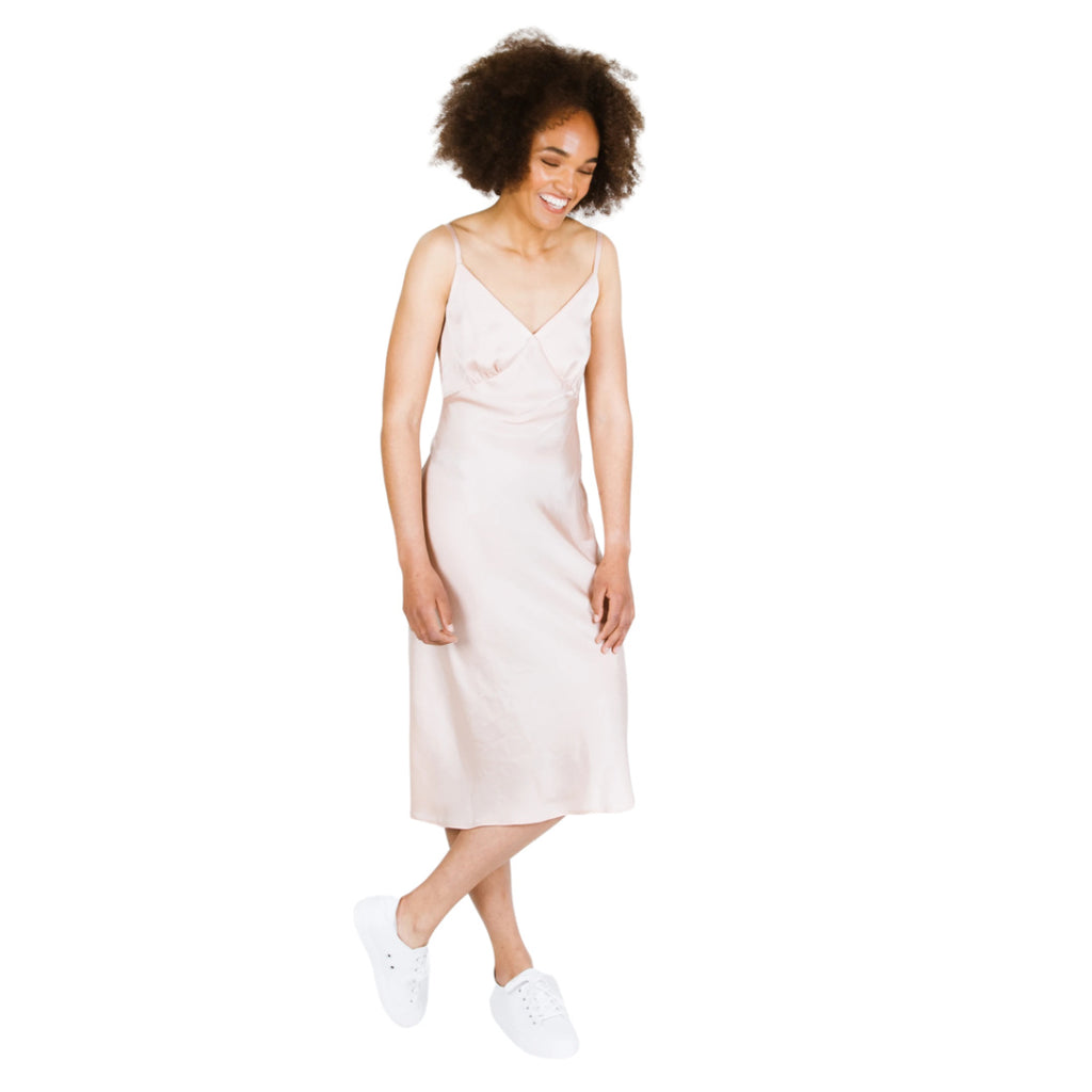 cami slip dress Treasure Solid Satin Maxi Made from high quality fabric CO Lace Cami Dress -