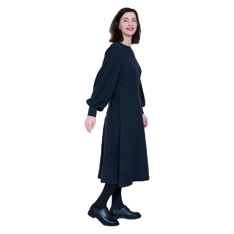 Multi-Sleeve Midi Dress