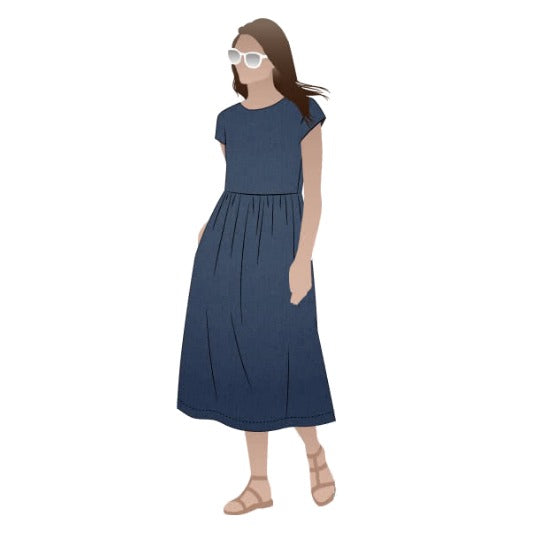 Style Arc / Printed Sewing Pattern / Montana Midi Dress | Oak Fabrics Style Arc / Printed Sewing Pattern / Montana Midi Dress | Oak Fabrics