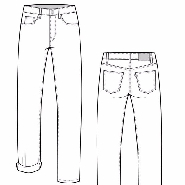 Closet Core / Printed Sewing Pattern / Morgan Boyfriend Jeans | Oak Fabrics