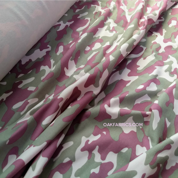 Bamboo French Terry / Camo Pink