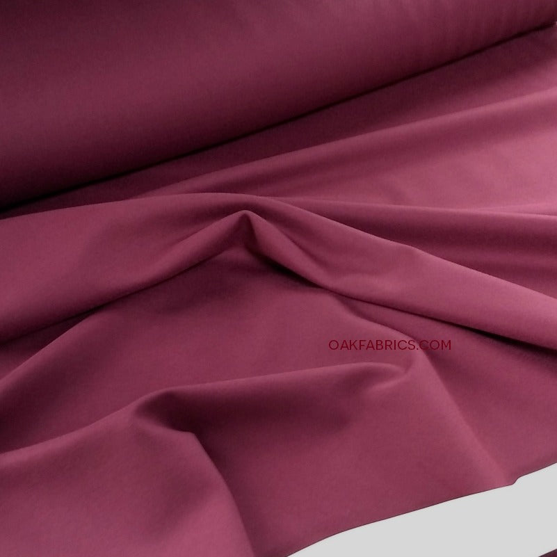 Ponte de Roma Knit Burgundy Garment Fabric Oak Fabrics