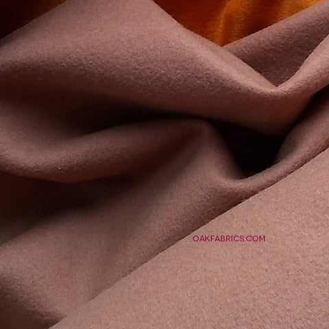 Wool Velvet Coating / Smokey Rose