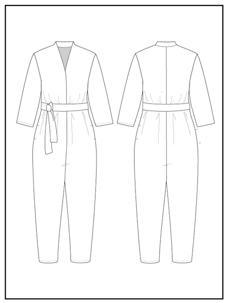 Assembly Line (SWE) / Printed Sewing Pattern / V-Neck Jumpsuit | Oak ...