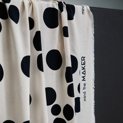 Viscose Twill / About A Dot / White
