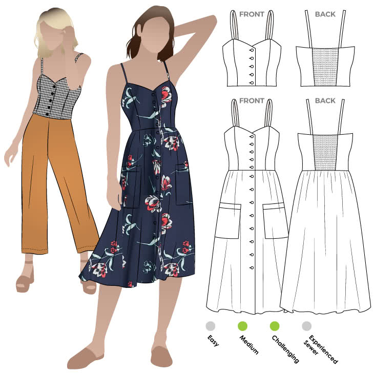 Style Arc / Printed Sewing Pattern / Ariana Dress + Top | Oak Fabrics Style Arc / Printed Sewing Pattern / Ariana Dress + Top | Oak Fabrics