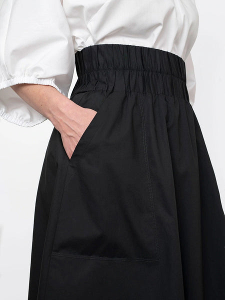 Elastic Waist Maxi Skirt