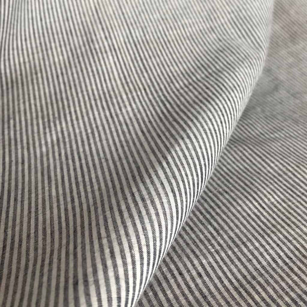 Mati / Handwoven Cotton Stripe / Grey