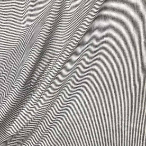 Mati / Handwoven Cotton Stripe / Grey