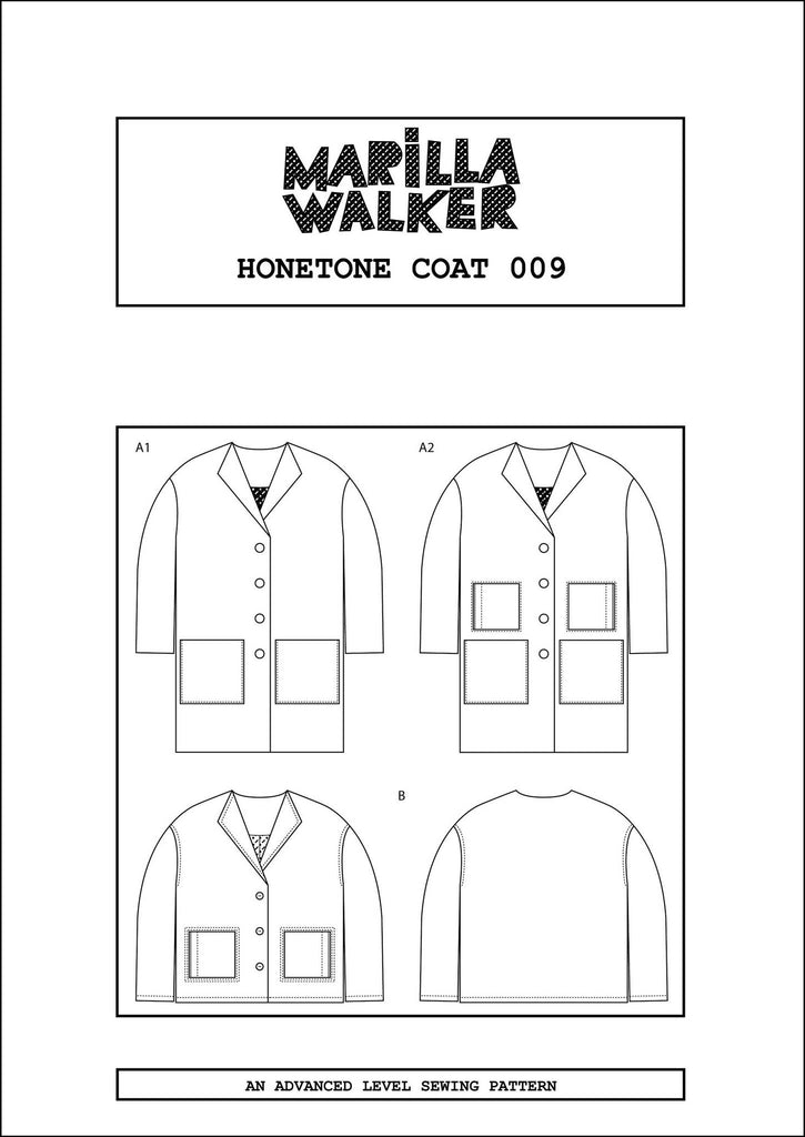 Marilla Walker (UK) / Printed Sewing Pattern / Honetone Coat | Oak Fabrics
