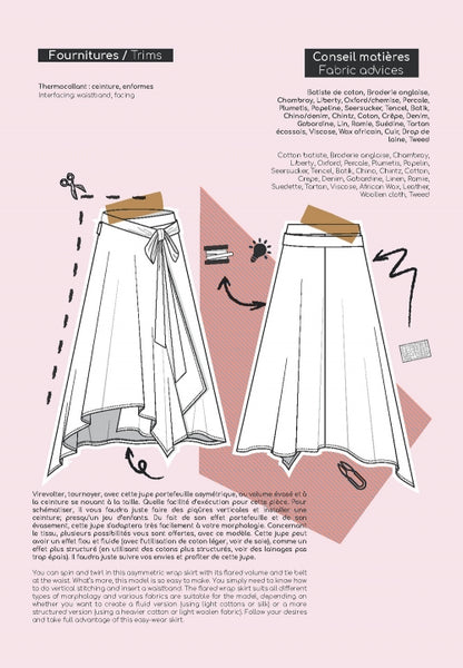 4001 / Asymmetric Wrap Skirt