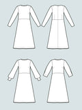 Multi-Sleeve Midi Dress