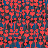 Rayon Challis / Love Flower / Cherry