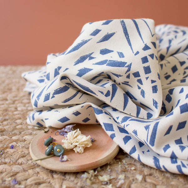 Viscose Challis / Shade / Cobalt