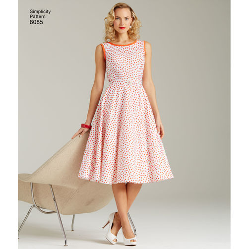 Vintage Simplicity Pattern 8085 / 1950s Vintage Wrap Dress