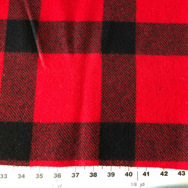 Wool Coating / Red Buffalo Plaid